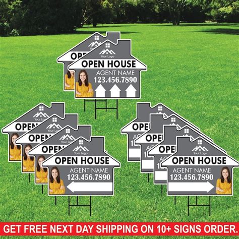 metal open house signs|personalized open house signs.